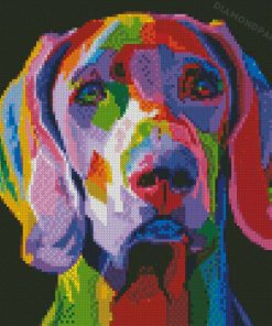 Colorful Weimaraner Dog Diamond Paintings